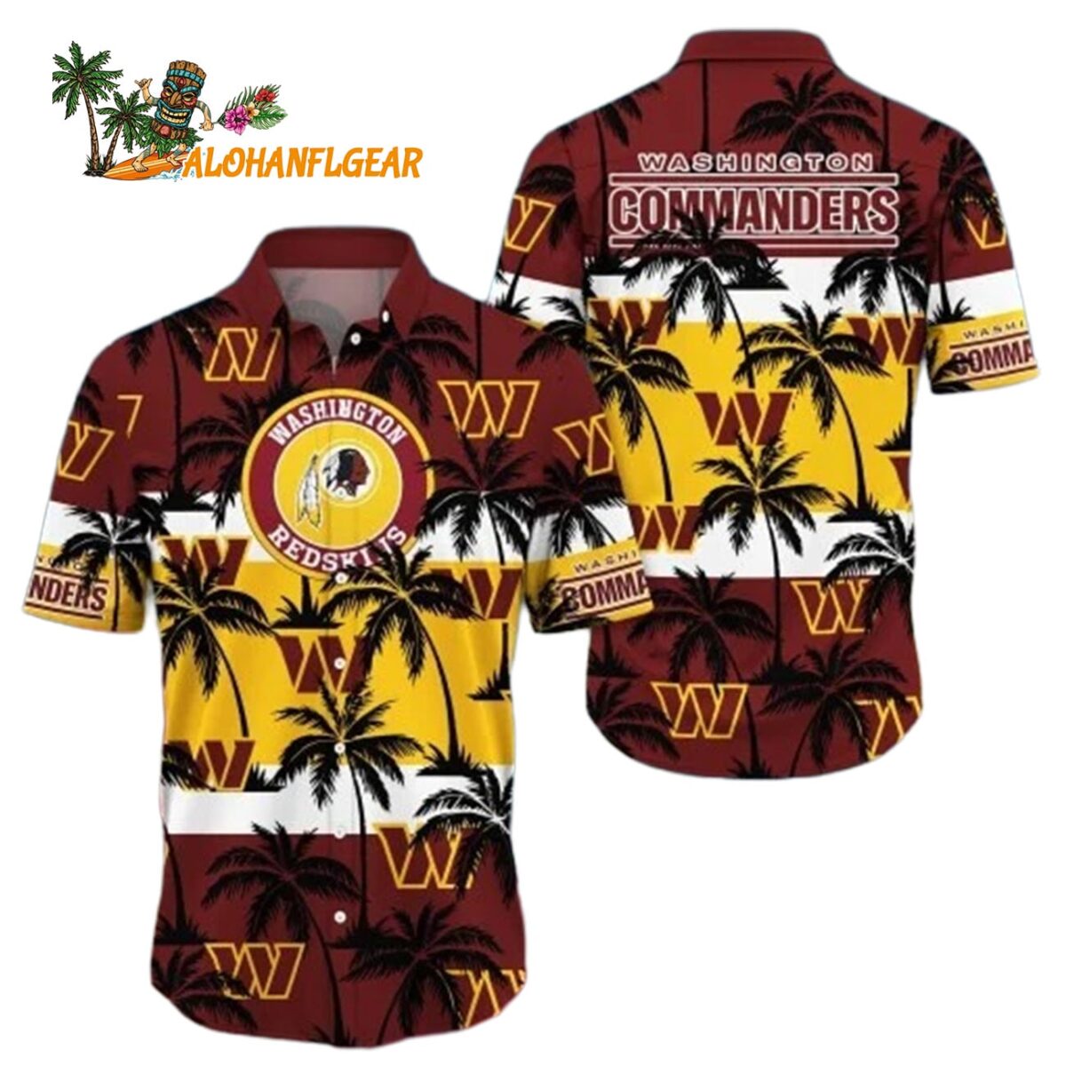 Washington Commanders Hawaiian Shirt Trending Summer Gift For Fan Washington Commanders Aloha Shirt 1