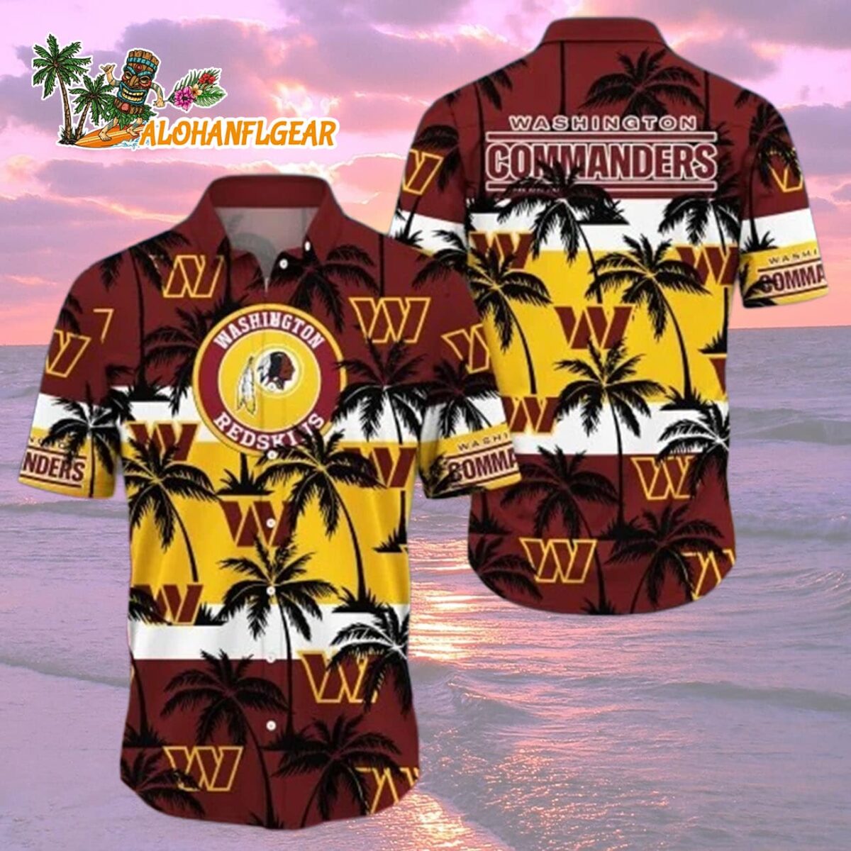 Washington Commanders Hawaiian Shirt Trending Summer Gift For Fan, Washington Commanders Aloha Shirt 1 Washington Commanders Hawaiian Shirt Trending Summer Gift For Fan Washington Commanders Aloha Shirt 2