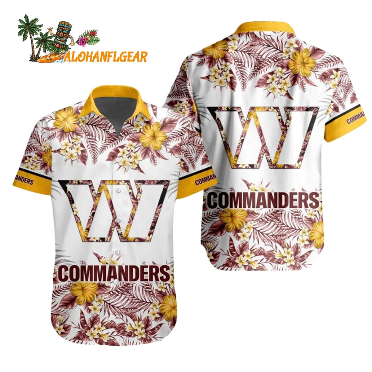 Washington Commanders Special Floral Tropical Team Spirit Hawaiian Shirt Washington Redskins Aloha Shirt 1