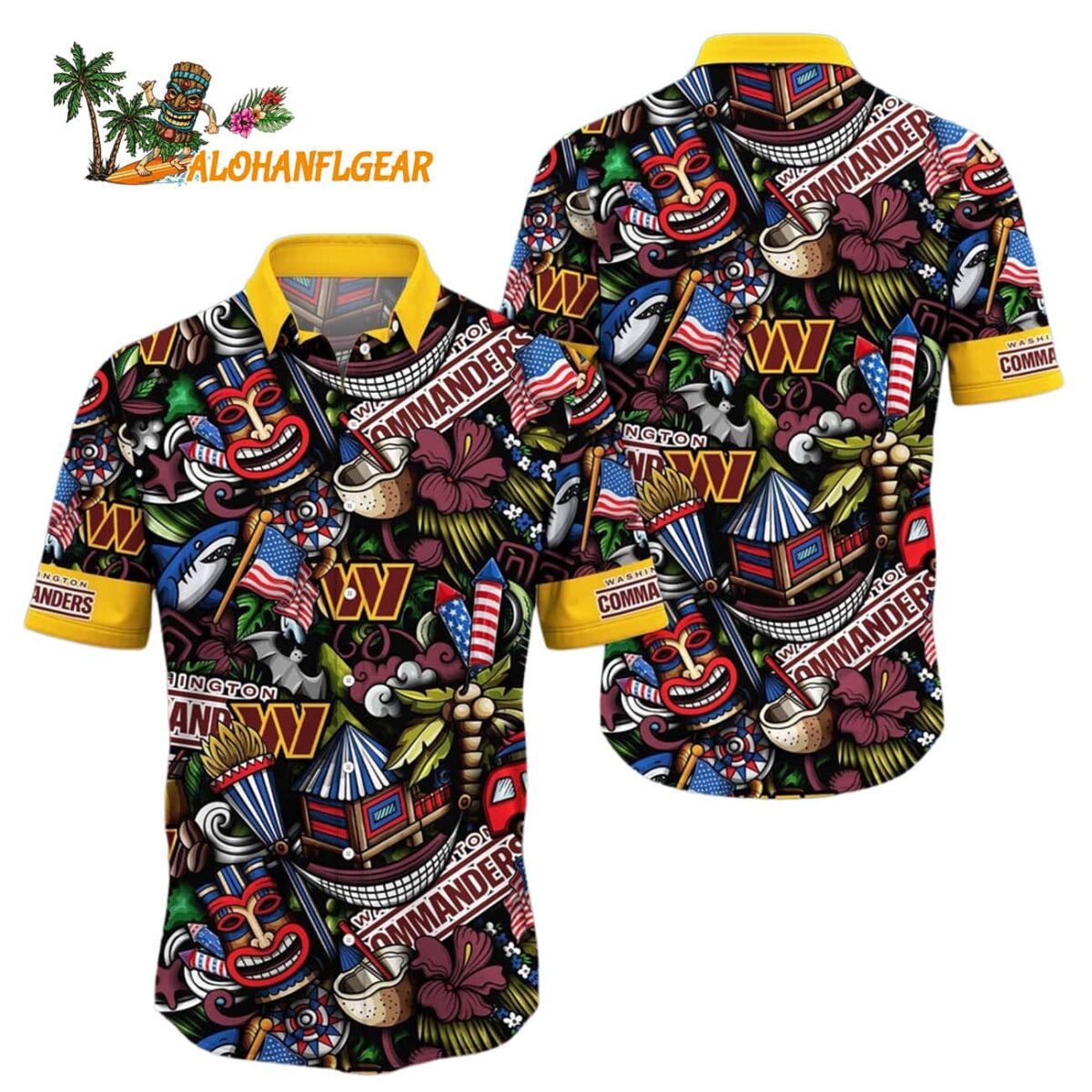 Washington Commanders Tiki Me Off Hawaiian Shirt Washington Redskins Aloha Shirt 1