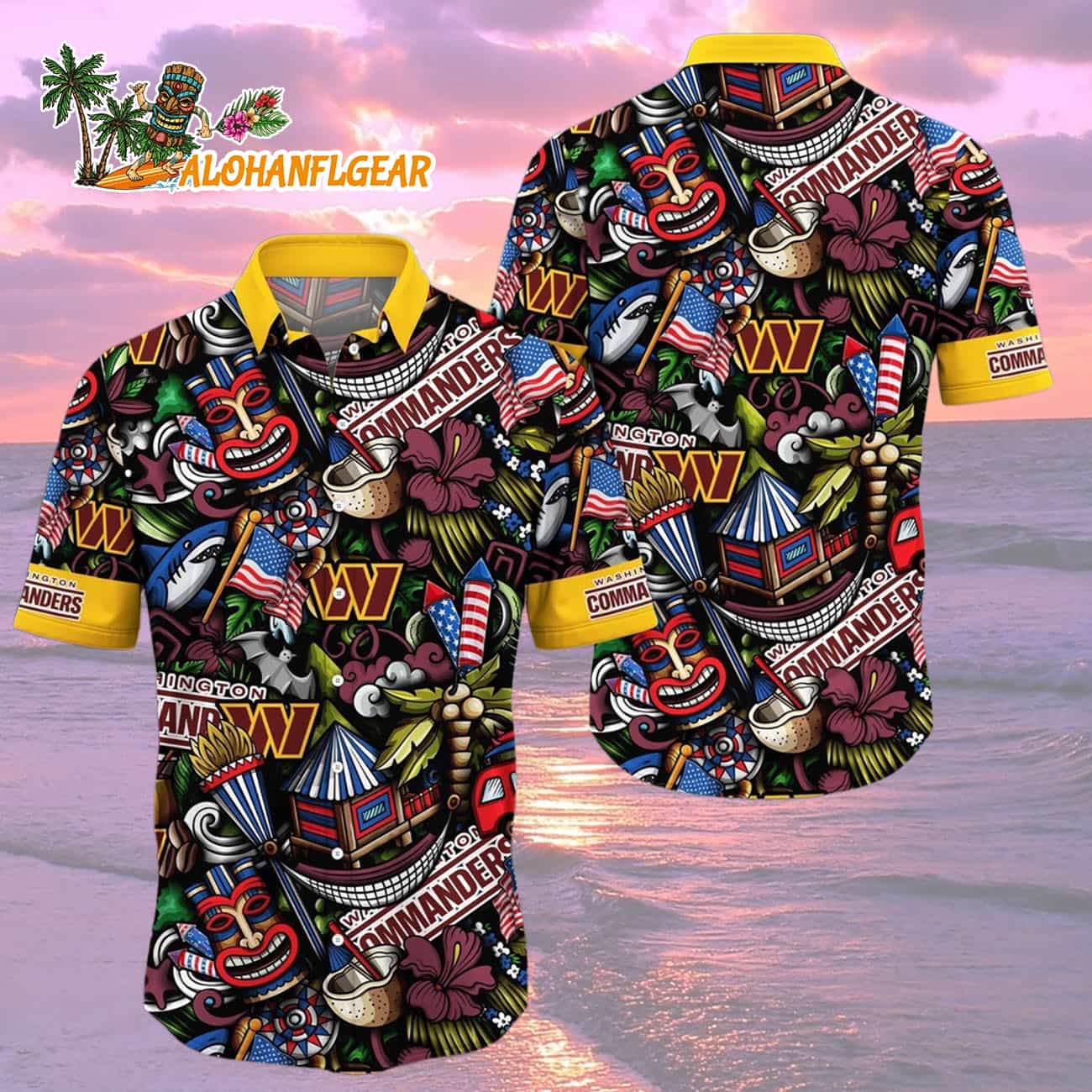 Washington Commanders Tiki Me Off Hawaiian Shirt, Washington Redskins Aloha Shirt Washington Commanders Tiki Me Off Hawaiian Shirt, Washington Redskins Aloha Shirt