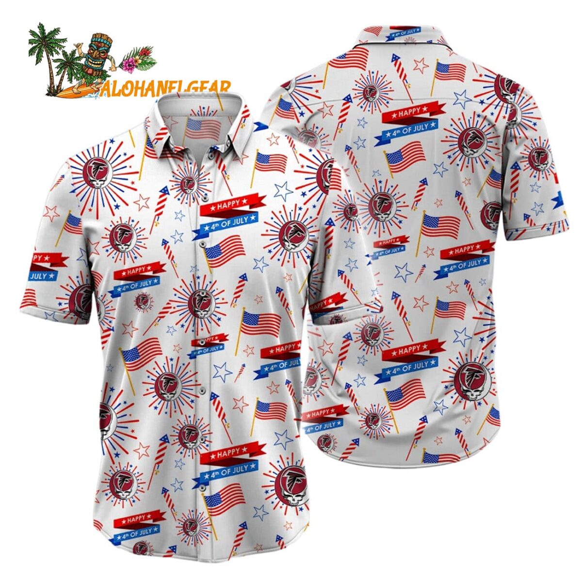 Atlanta Falcons Grateful Dead Hawaiian Shirt 1