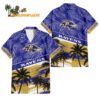 Baltimore Ravens Palm Tree Tropical Trendy Football Custom Name Hawaiian Shirt 1