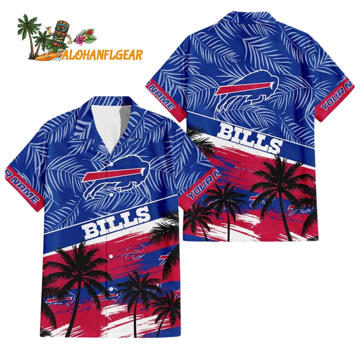 Buffalo Bills Palm Tree Tropical Trendy Football Custom Name Hawaiian Shirt 1