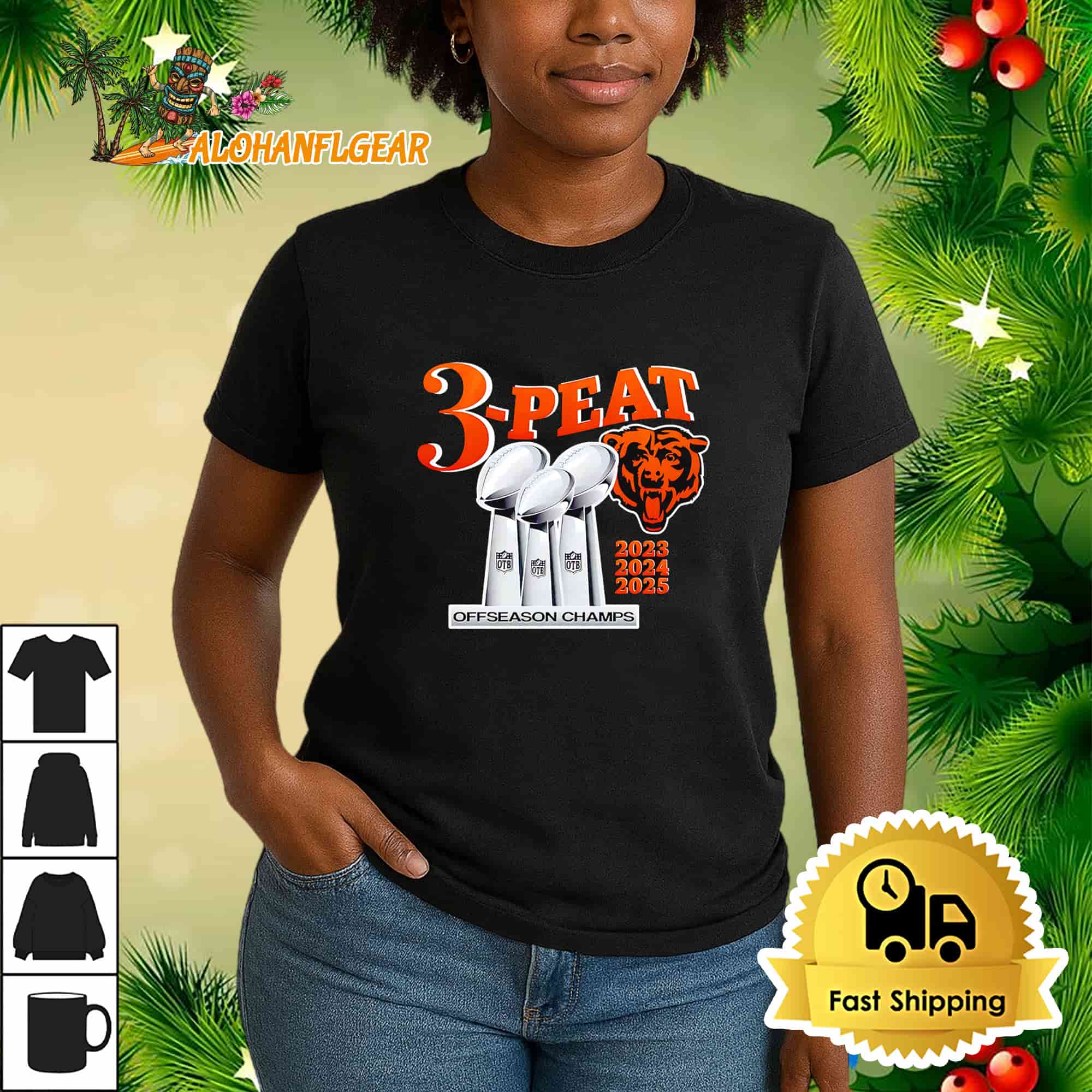 Chicago Bears 3-Peat Offseason Champions 2025 T-Shirt Chicago Bears 3-Peat Offseason Champions 2025 T-Shirt