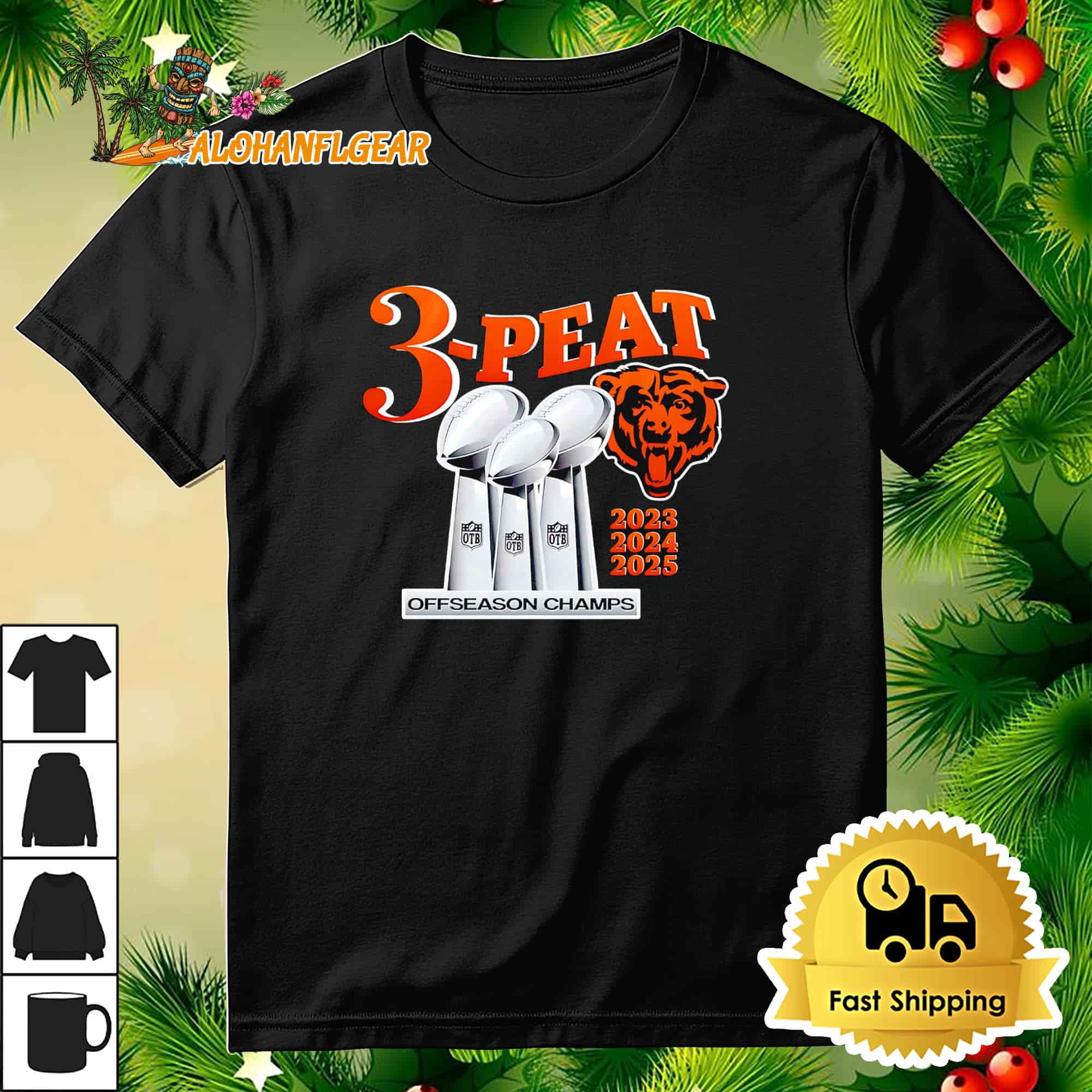 Chicago Bears 3-Peat Offseason Champions 2025 T-Shirt Chicago Bears 3-Peat Offseason Champions 2025 T-Shirt