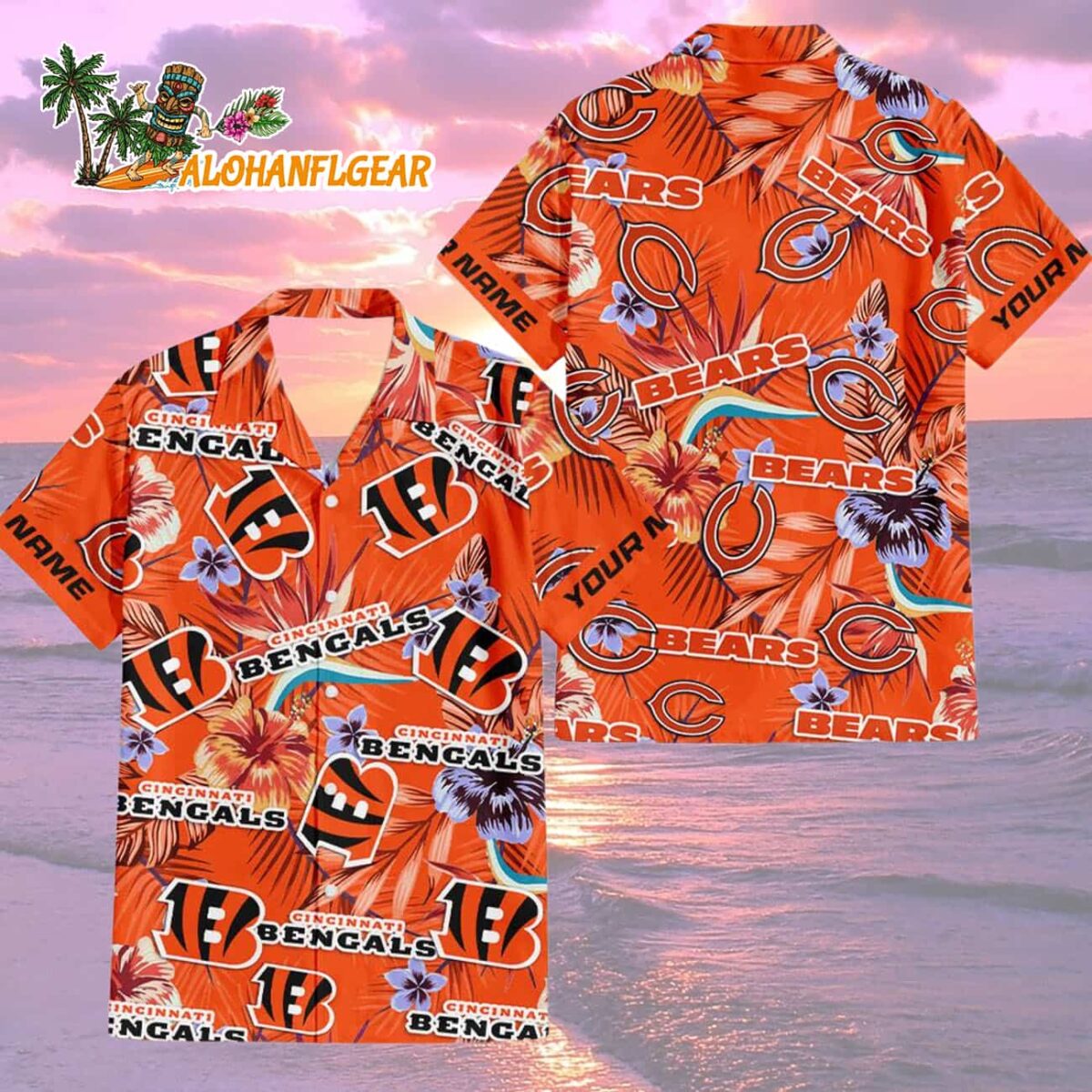 Cincinnati Bengals Football Team Flower Summer Design Custom Name Hawaiian Shirt 2