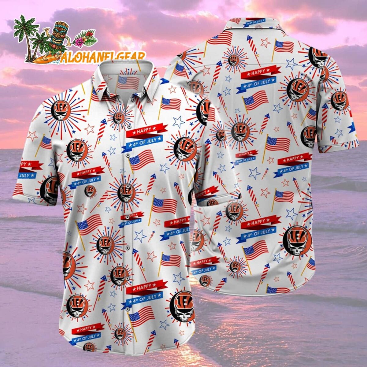 Cincinnati Bengals Grateful Dead Hawaiian Shirt 2