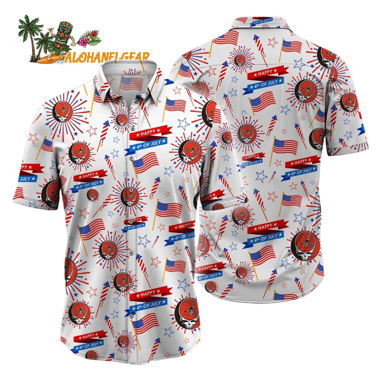Cleveland Browns Grateful Dead Hawaiian Shirt 1