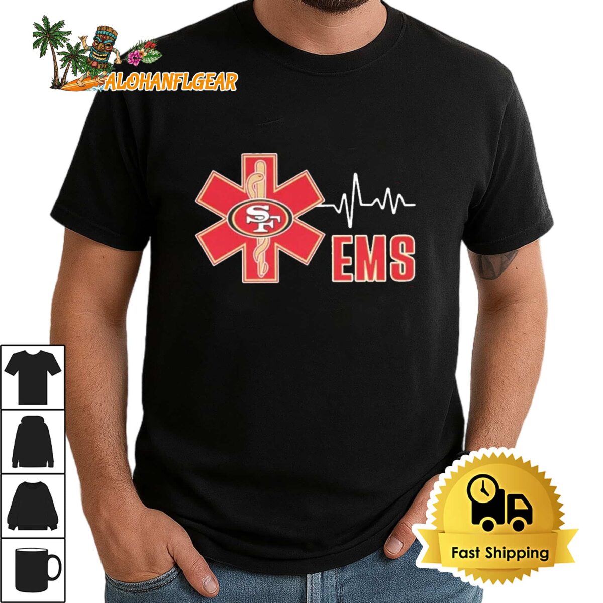 Ems Heartbeat San Francisco 49ers T Shirt 1