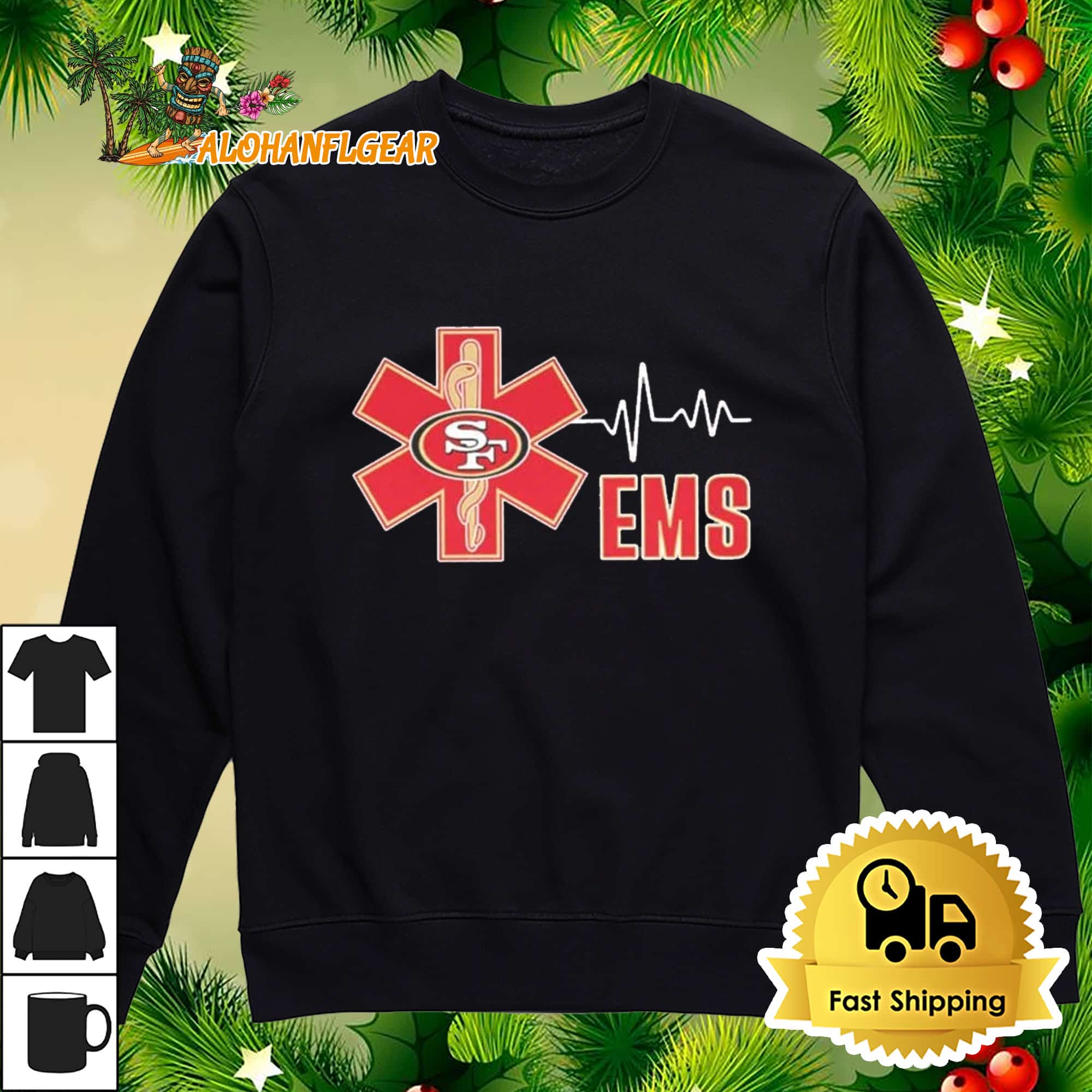 Ems Heartbeat San Francisco 49ers T-Shirt Ems Heartbeat San Francisco 49ers T-Shirt