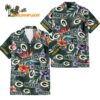 Green Bay Packers Football Team Flower Summer Design Custom Name Hawaiian Shirt 1