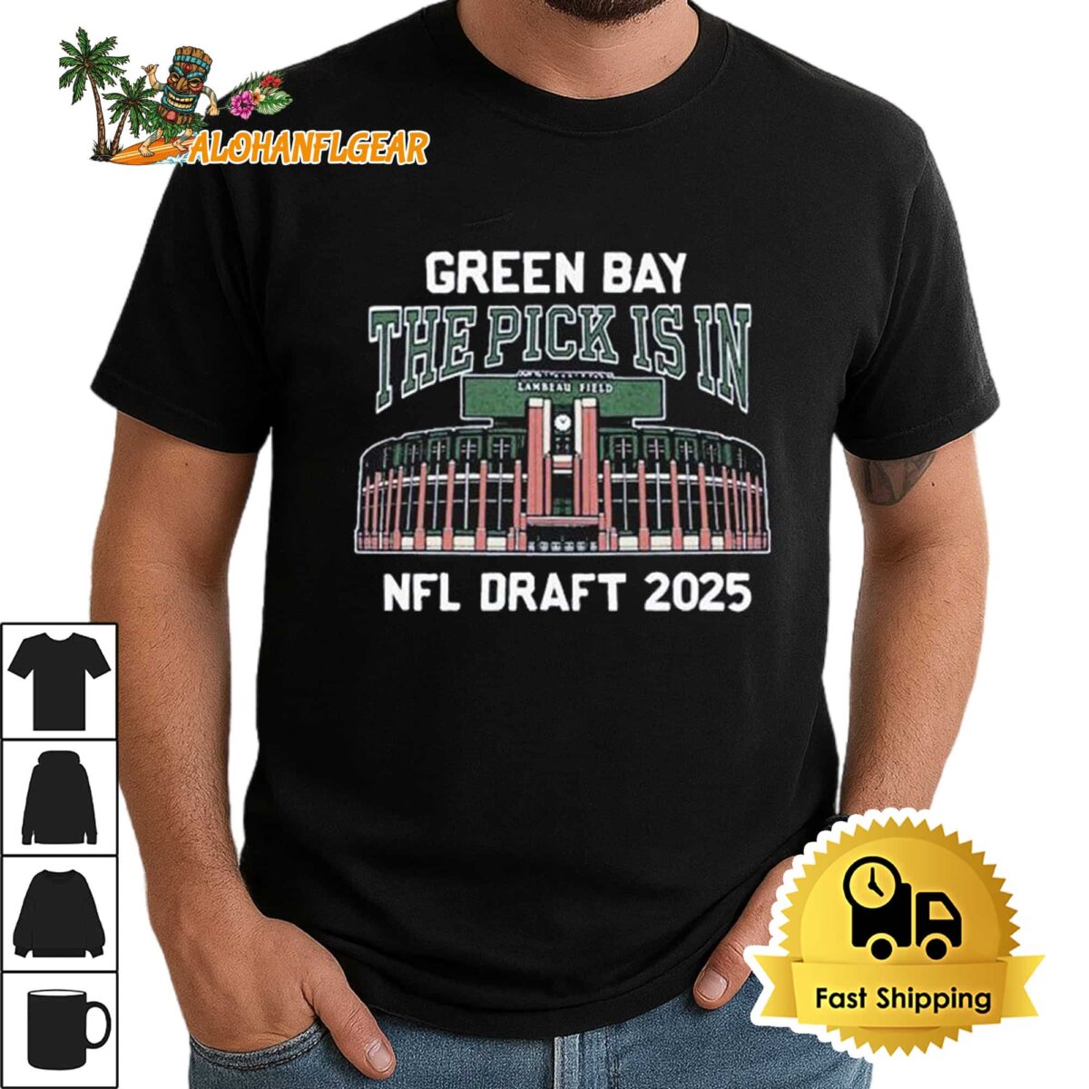 Green Bay Packers The Pick Is In NFL Draft 2025 Stadium Lambeau Field T shirts 1