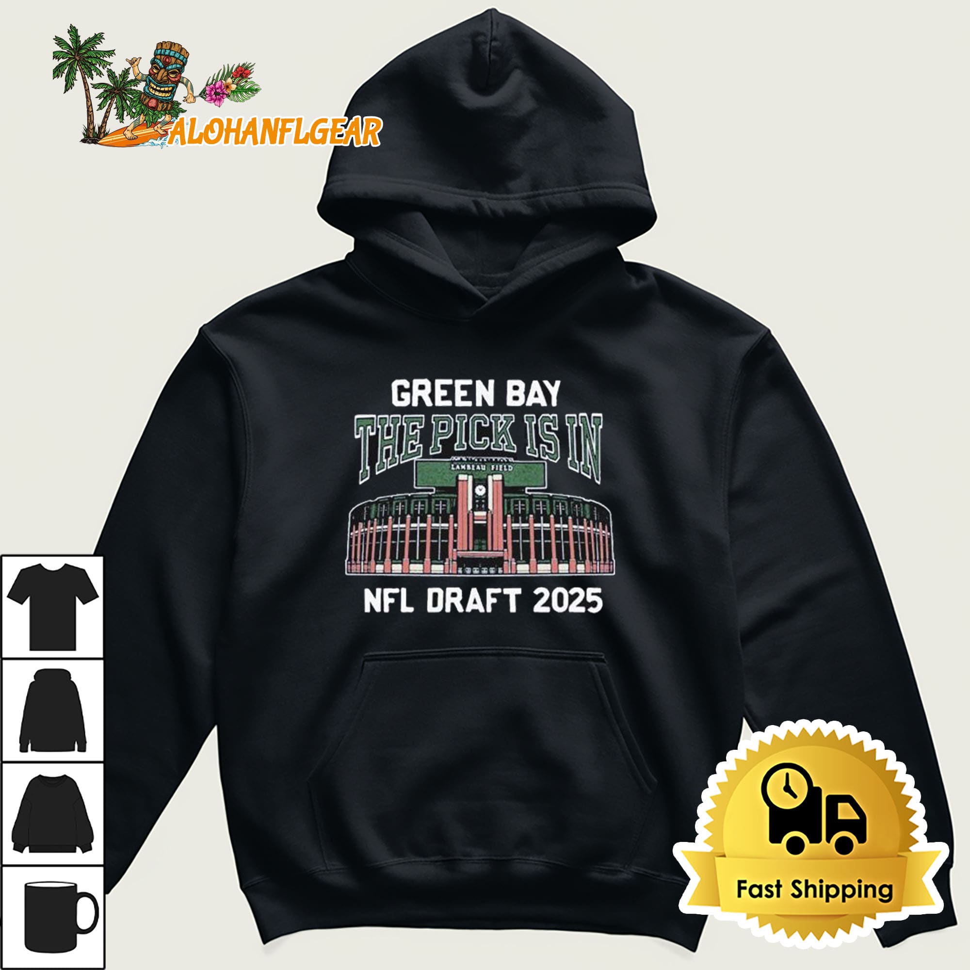Green Bay Packers The Pick Is In NFL Draft 2025 Stadium Lambeau Field T-shirts Green Bay Packers The Pick Is In NFL Draft 2025 Stadium Lambeau Field T-shirts