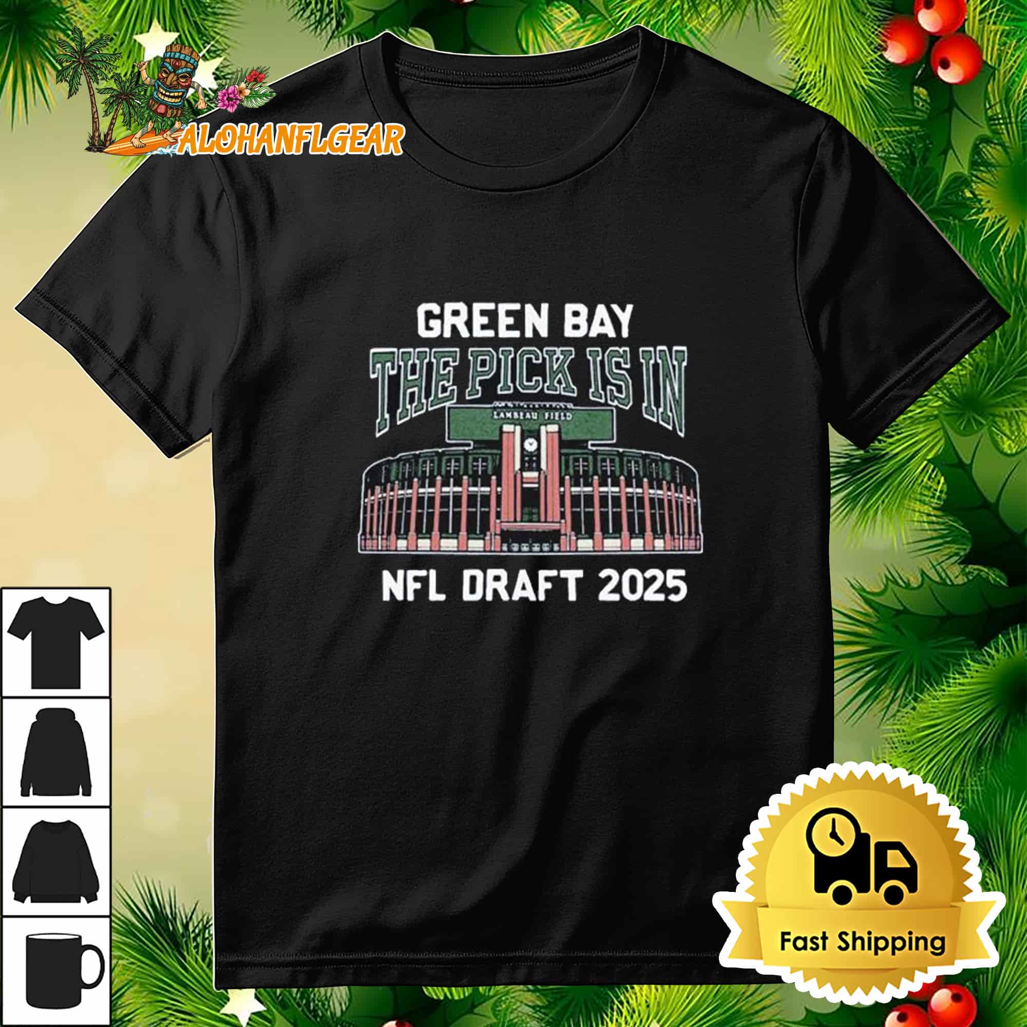 Green Bay Packers The Pick Is In NFL Draft 2025 Stadium Lambeau Field T-shirts Green Bay Packers The Pick Is In NFL Draft 2025 Stadium Lambeau Field T-shirts