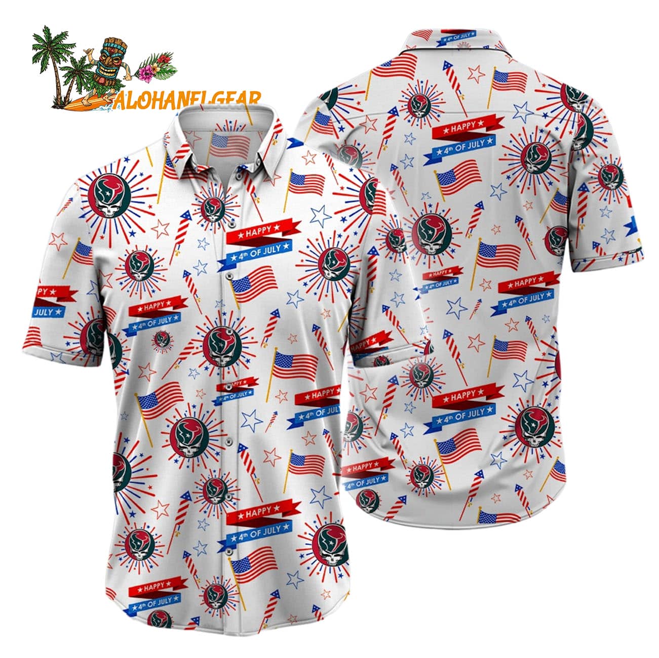 Houston Texans Grateful Dead Hawaiian Shirt Houston Texans Grateful Dead Hawaiian Shirt