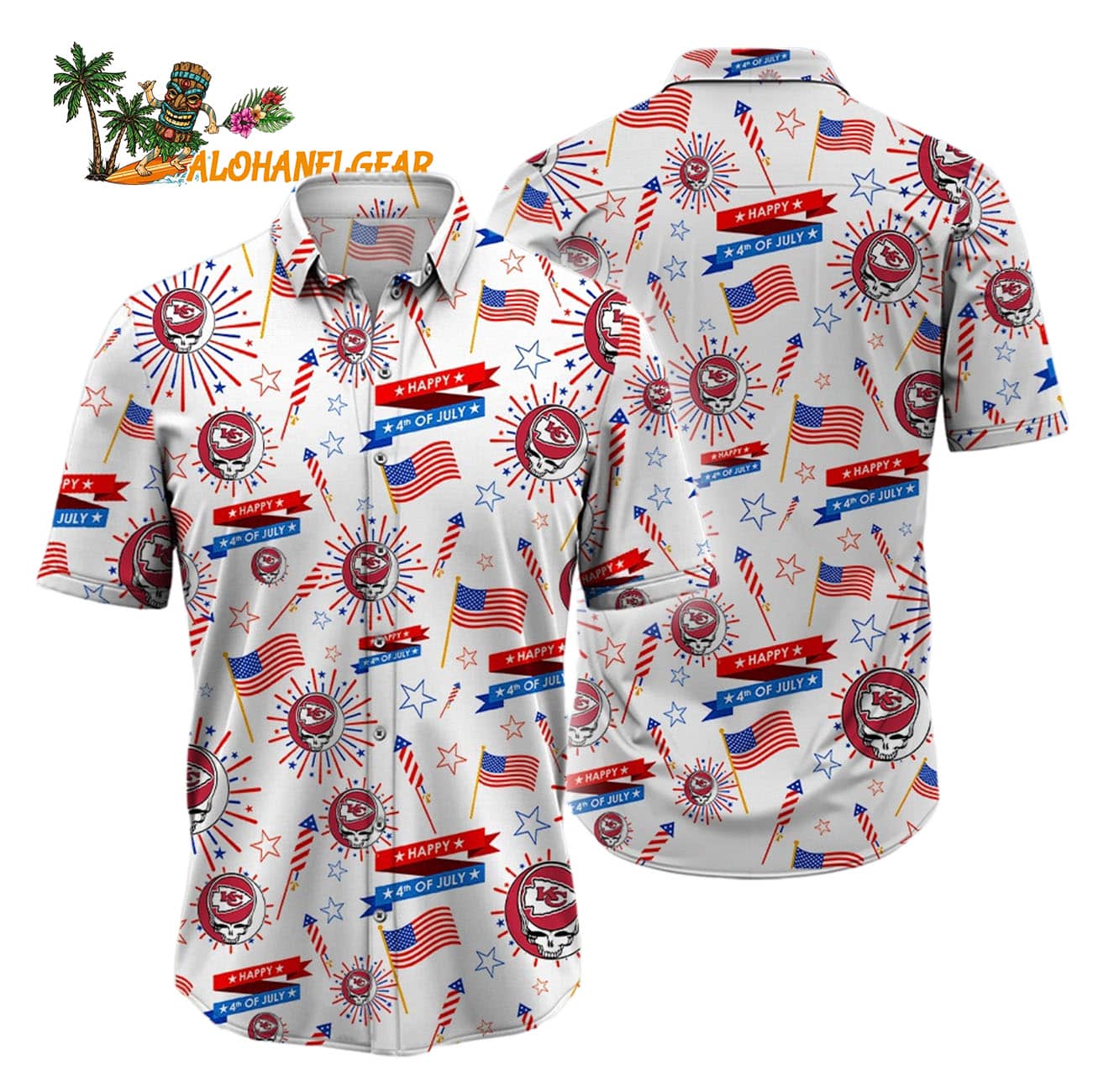 Kansas City Chiefs Grateful Dead Hawaiian Shirt Kansas City Chiefs Grateful Dead Hawaiian Shirt