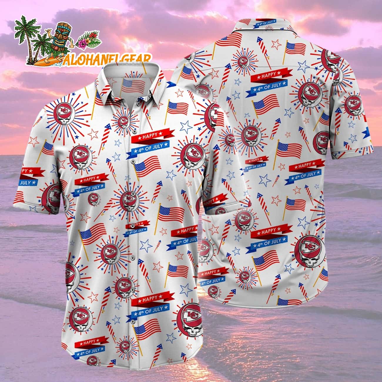 Kansas City Chiefs Grateful Dead Hawaiian Shirt Kansas City Chiefs Grateful Dead Hawaiian Shirt