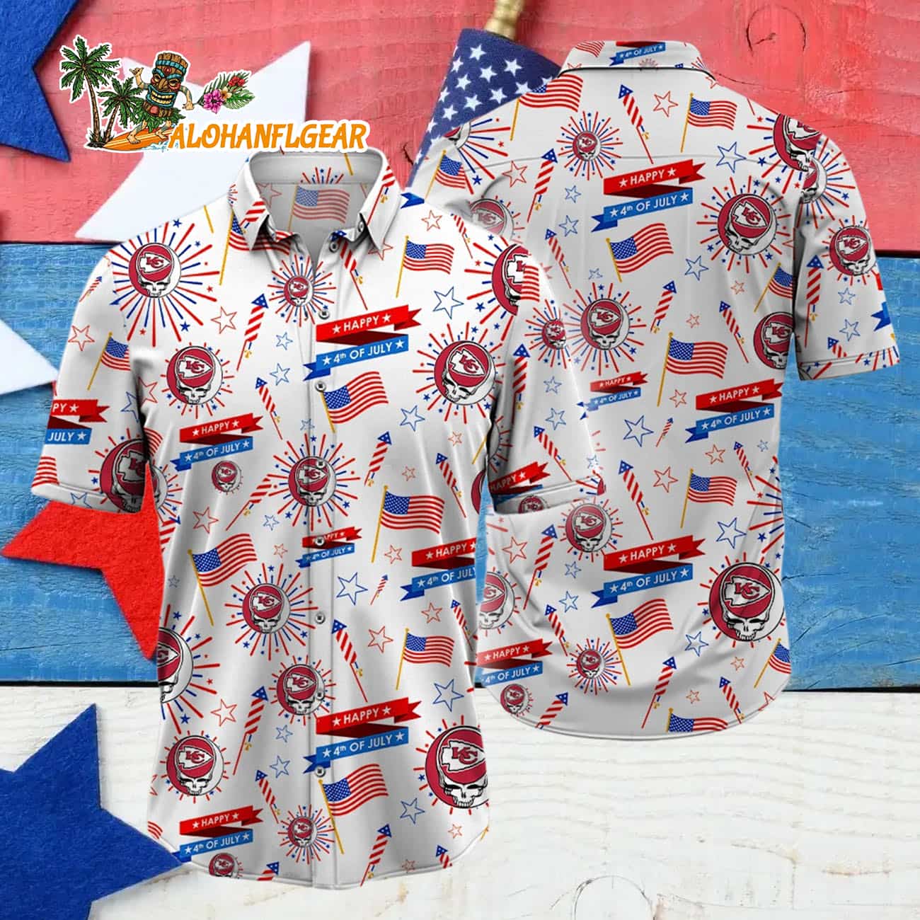 Kansas City Chiefs Grateful Dead Hawaiian Shirt Kansas City Chiefs Grateful Dead Hawaiian Shirt