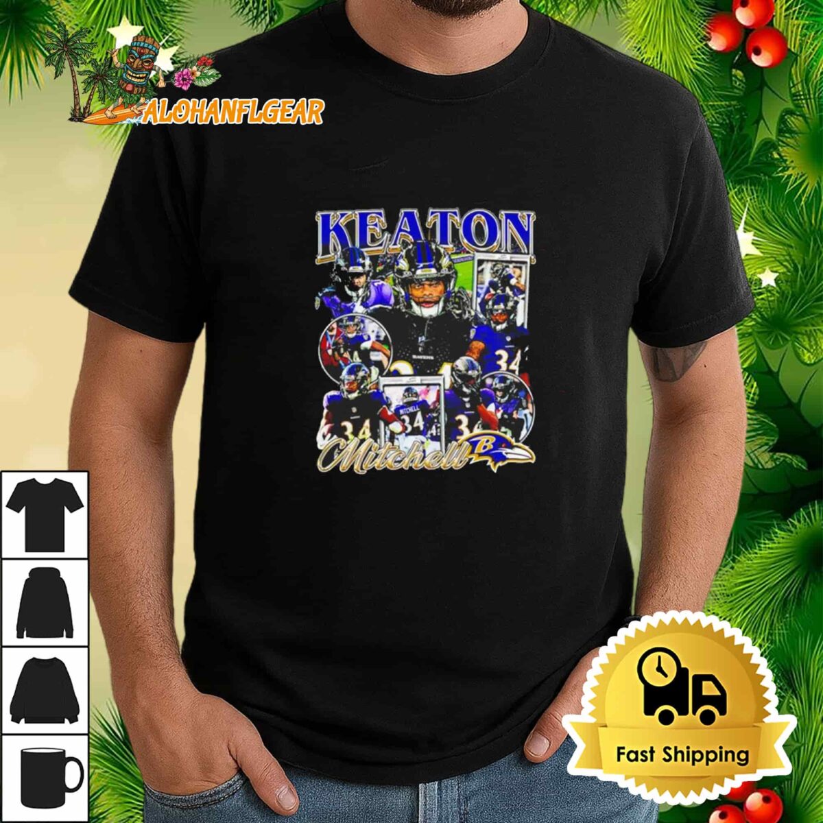 Keaton Mitchell Baltimore Ravens T Shirt 1