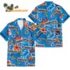 Los Angeles Chargers Football Team Flower Summer Design Custom Name Hawaiian Shirt 1