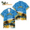 Los Angeles Chargers Palm Tree Tropical Trendy Football Custom Name Hawaiian Shirt 1