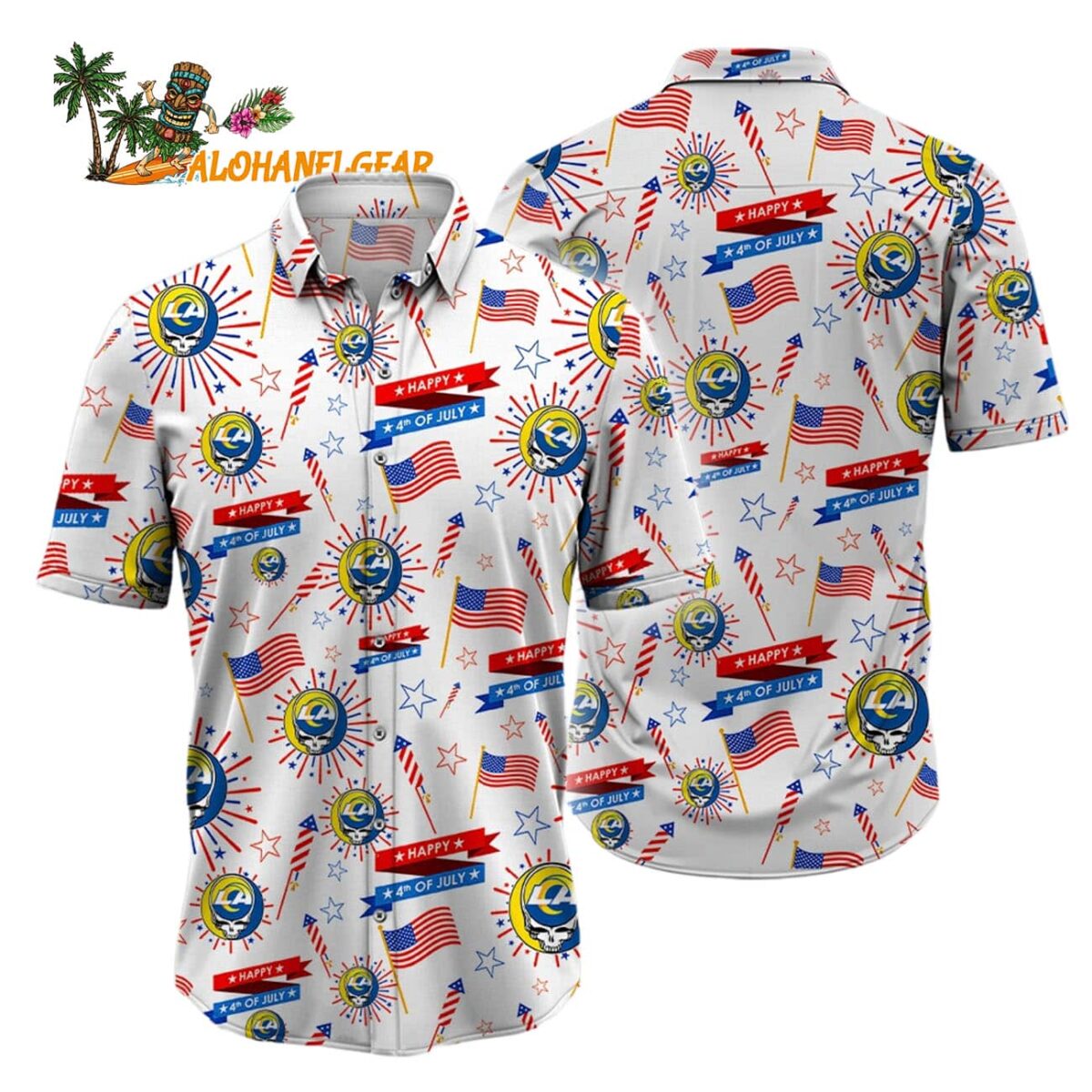 Los Angeles Rams Grateful Dead Hawaiian Shirt 1
