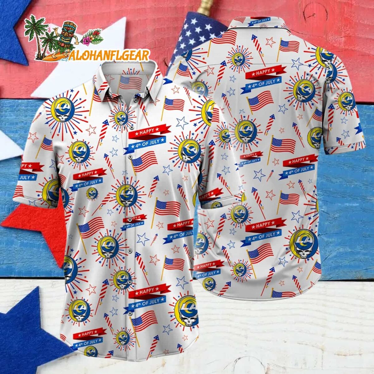 Los Angeles Rams Grateful Dead Hawaiian Shirt 4 Los Angeles Rams Grateful Dead Hawaiian Shirt 4