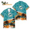 Miami Dolphins Palm Tree Tropical Trendy Football Custom Name Hawaiian Shirt 1