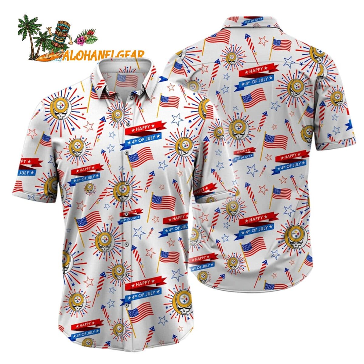 Pittsburgh Steelers Grateful Dead Hawaiian Shirt 1