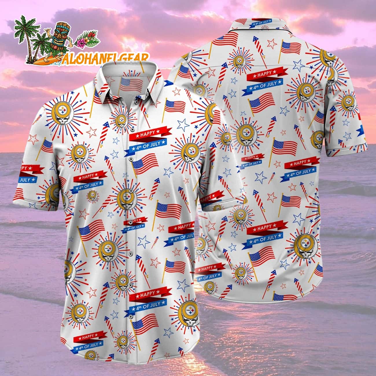 Pittsburgh Steelers Grateful Dead Hawaiian Shirt Pittsburgh Steelers Grateful Dead Hawaiian Shirt