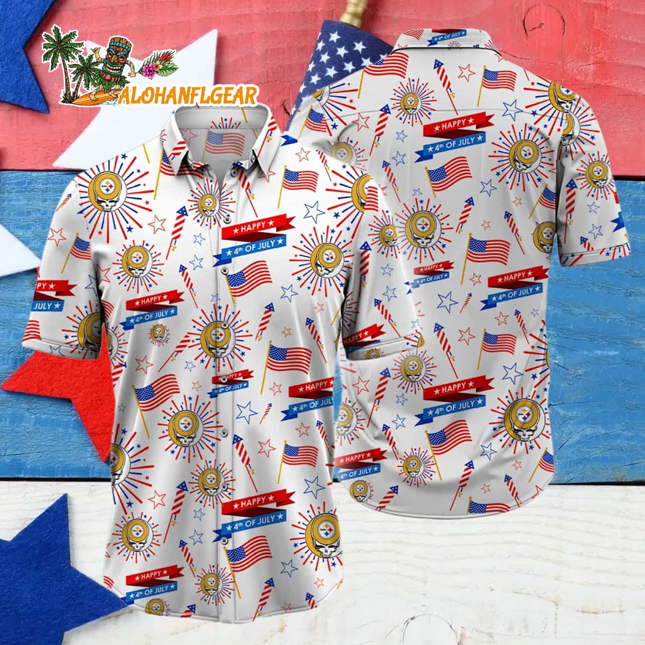 Pittsburgh Steelers Grateful Dead Hawaiian Shirt Pittsburgh Steelers Grateful Dead Hawaiian Shirt
