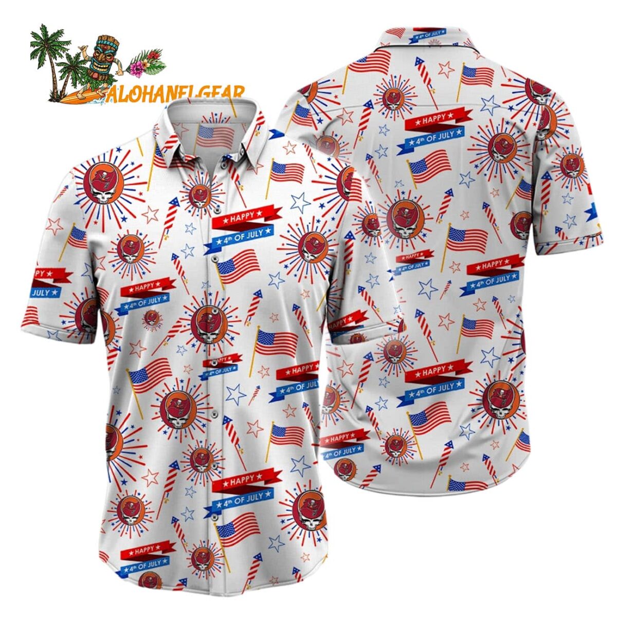 Tampa Bay Buccaneers Grateful Dead Hawaiian Shirt 1