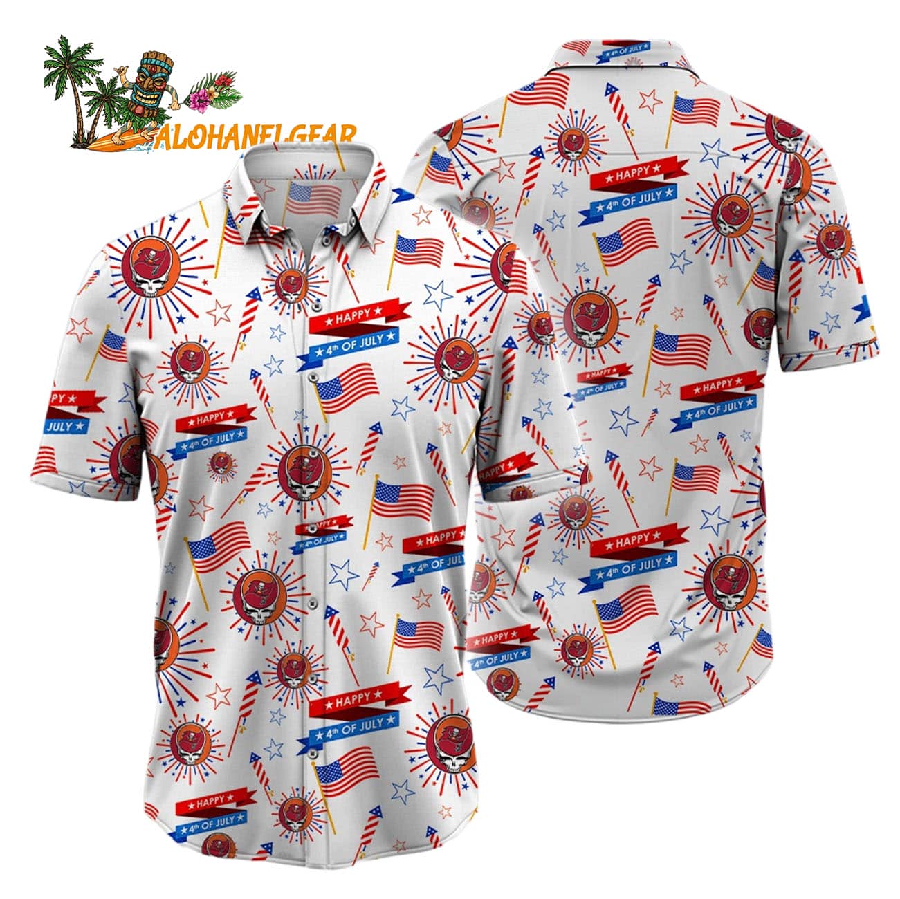 Tampa Bay Buccaneers Grateful Dead Hawaiian Shirt Tampa Bay Buccaneers Grateful Dead Hawaiian Shirt