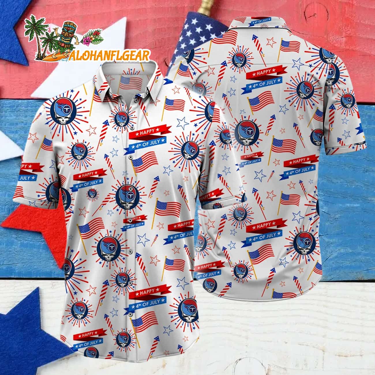 Tennessee Titans Grateful Dead Hawaiian Shirt Tennessee Titans Grateful Dead Hawaiian Shirt