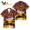 Washington Commanders Palm Tree Tropical Trendy Football Custom Name Hawaiian Shirt 1