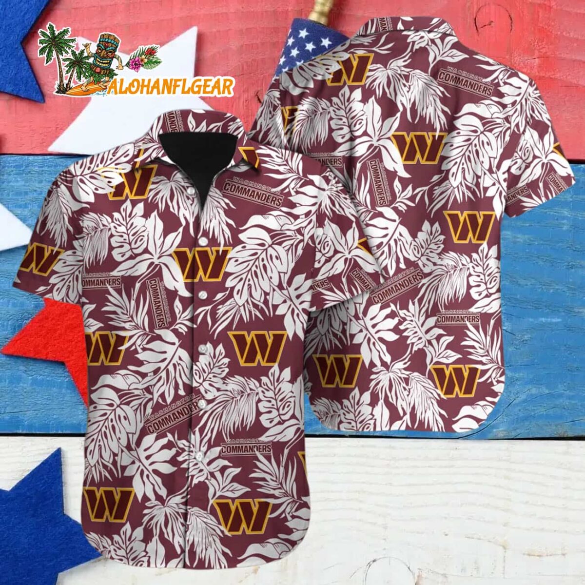 Washington Commanders Tropical Leafs Design Hawaiian Shirt 4 Washington Commanders Tropical Leafs Design Hawaiian Shirt 4