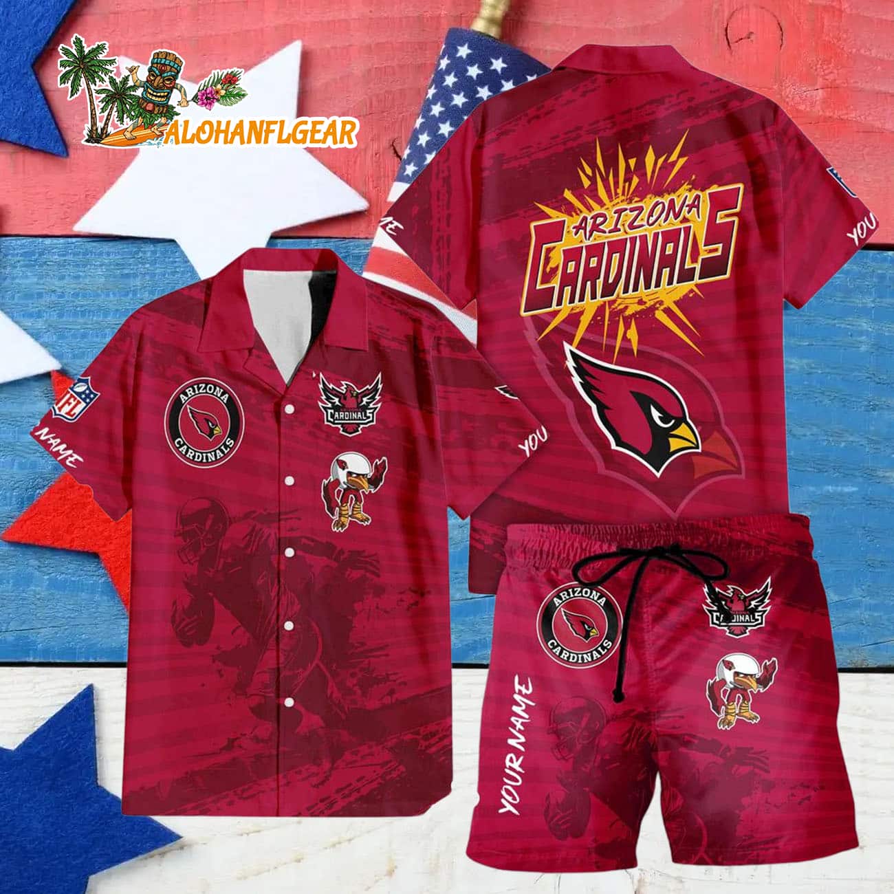 Arizona Cardinals Combo Hawaiian Shirt And Shorts Arizona Cardinals Combo Hawaiian Shirt And Shorts