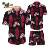 Arizona Cardinals Flower Pattern Hawaiian Shirt And Shorts Football Summer Hawaiian Set 1