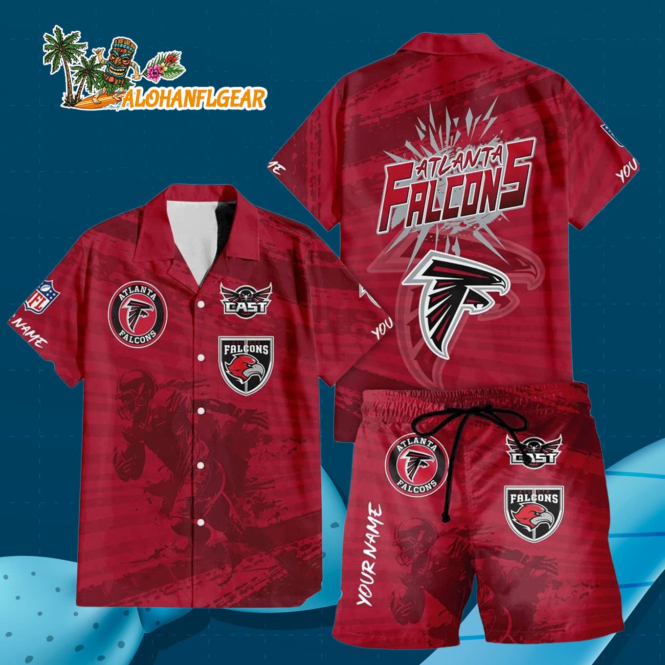 Atlanta Falcons Combo Hawaiian Shirt And Shorts Football Atlanta Falcons Combo Hawaiian Shirt And Shorts Football