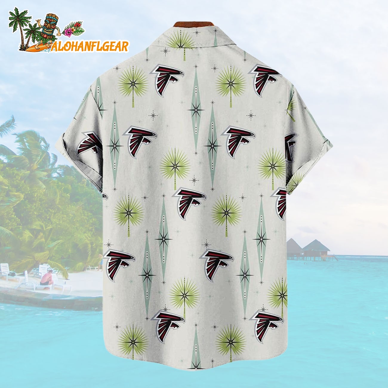 Atlanta Falcons Football Team Logo Funny Aloha Hawaiian Shirt Atlanta Falcons Football Team Logo Funny Aloha Hawaiian Shirt