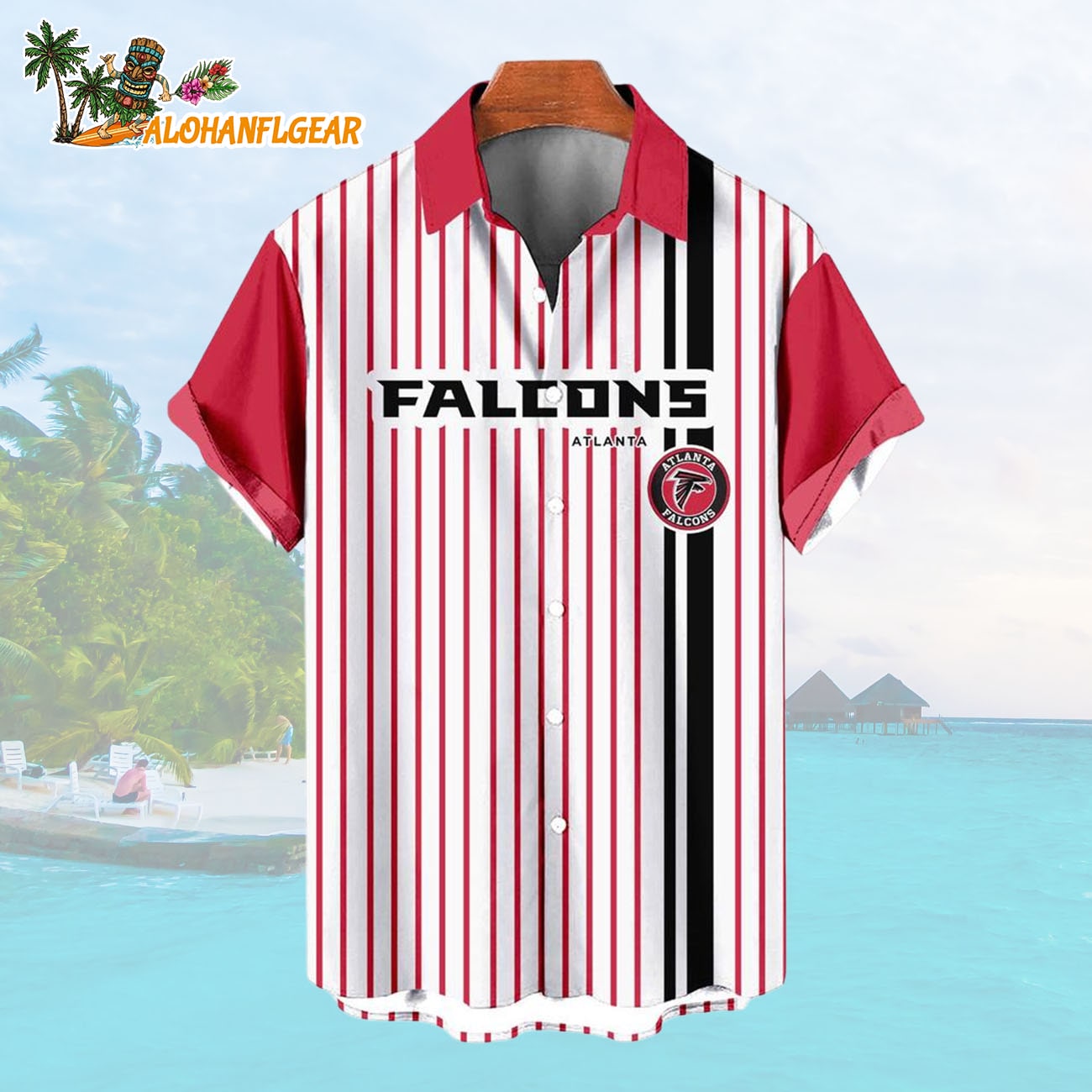 Atlanta FalconsClassic Retro Mascot Line Summer Beach Hawaiian Shirt Atlanta FalconsClassic Retro Mascot Line Summer Beach Hawaiian Shirt