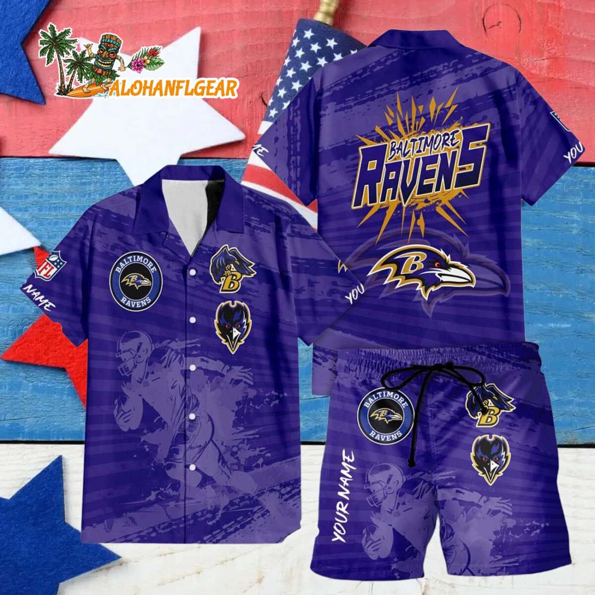 Baltimore Ravens Combo Hawaiian Shirt And Shorts Football Summer Beach Hawaiian Sets 4 Baltimore Ravens Combo Hawaiian Shirt And Shorts Football Summer Beach Hawaiian Sets 4
