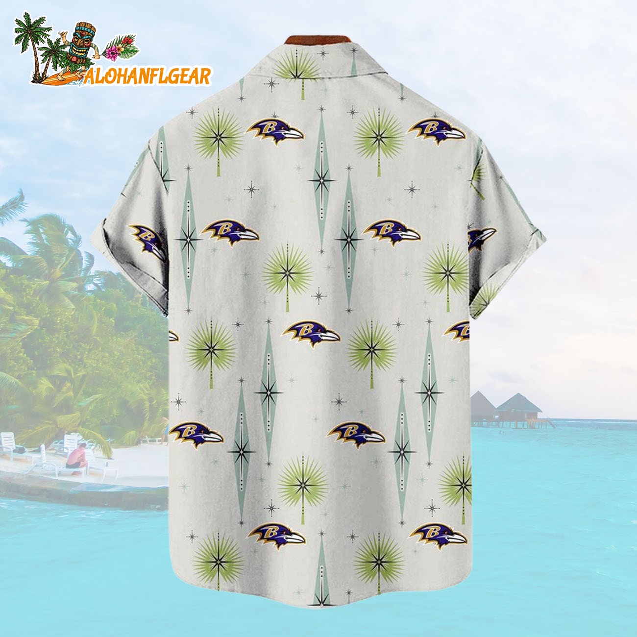 Baltimore Ravens Football Team Logo Funny Aloha Hawaiian Shirt Baltimore Ravens Football Team Logo Funny Aloha Hawaiian Shirt