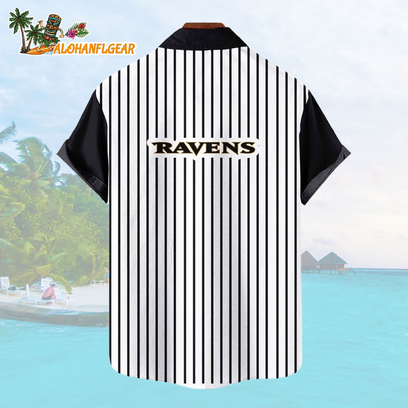 Baltimore RavensClassic Retro Mascot Line Summer Beach Hawaiian Shirt Baltimore RavensClassic Retro Mascot Line Summer Beach Hawaiian Shirt