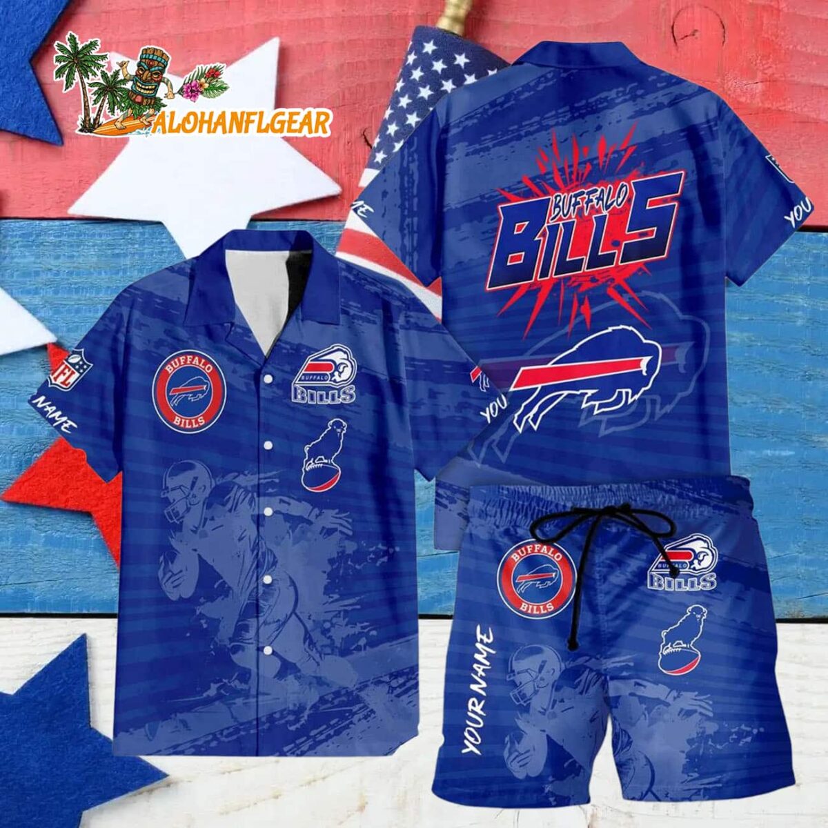 Buffalo Bills Combo Hawaiian Shirt And Shorts Football Summer Beach Hawaiian Sets 4
