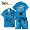 Carolina Panthers Combo Hawaiian Shirt And Shorts Football Summer Beach Hawaiian Sets 1