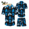 Carolina Panthers Flower Pattern Hawaiian Shirt And Shorts Football Summer Hawaiian Set 1