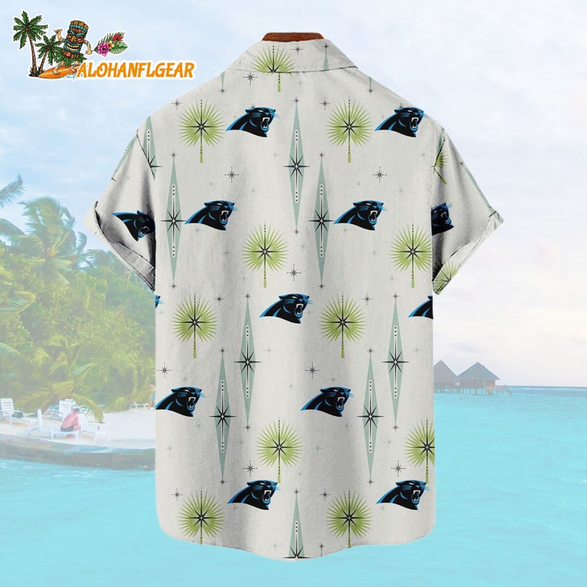 Carolina Panthers Football Team Logo Funny Aloha Hawaiian Shirt 2