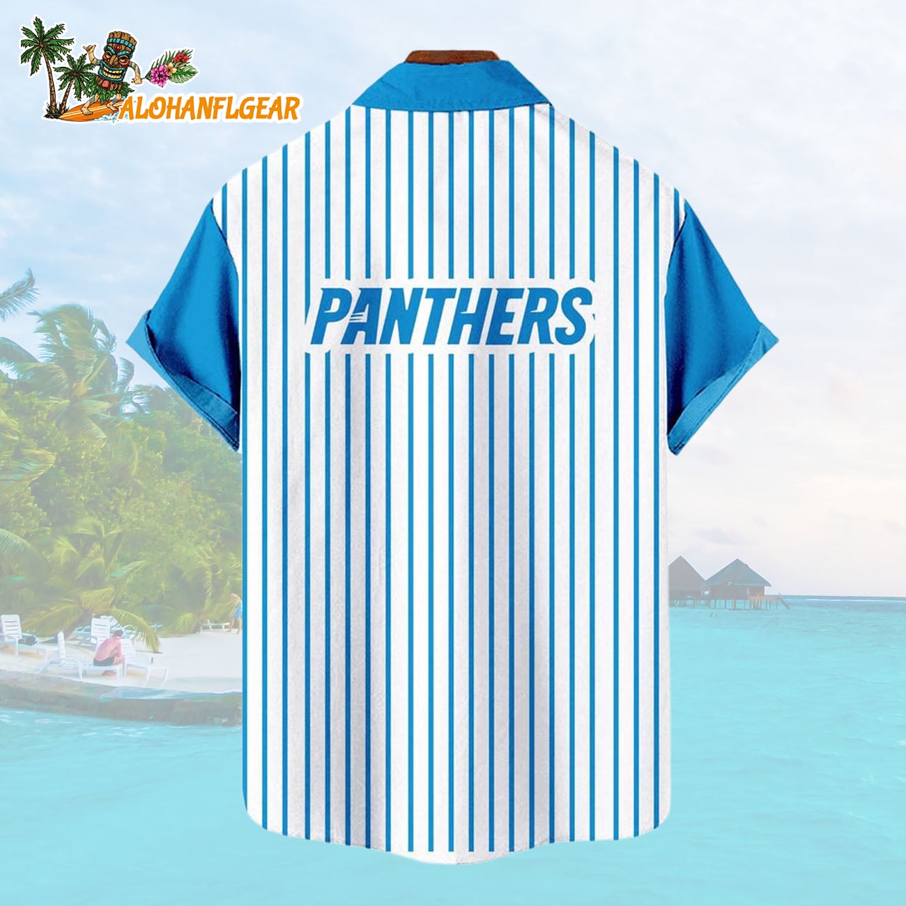 Carolina PanthersClassic Retro Mascot Line Summer Beach Hawaiian Shirt Carolina PanthersClassic Retro Mascot Line Summer Beach Hawaiian Shirt